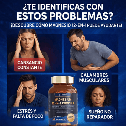 ⚡ "Magnesio 12 en 1: energía estable, sueño profundo y mejor recuperación" 🌿