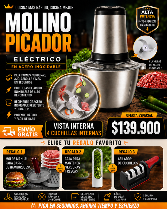 Molino Picador Eléctrico + Obsequio
